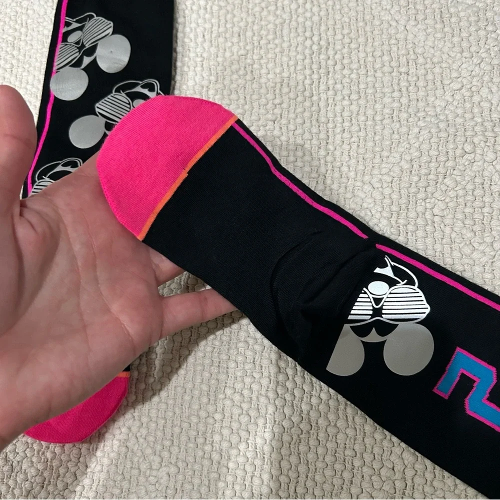 NWOT stance Mickey black pink socks crew med kids youth